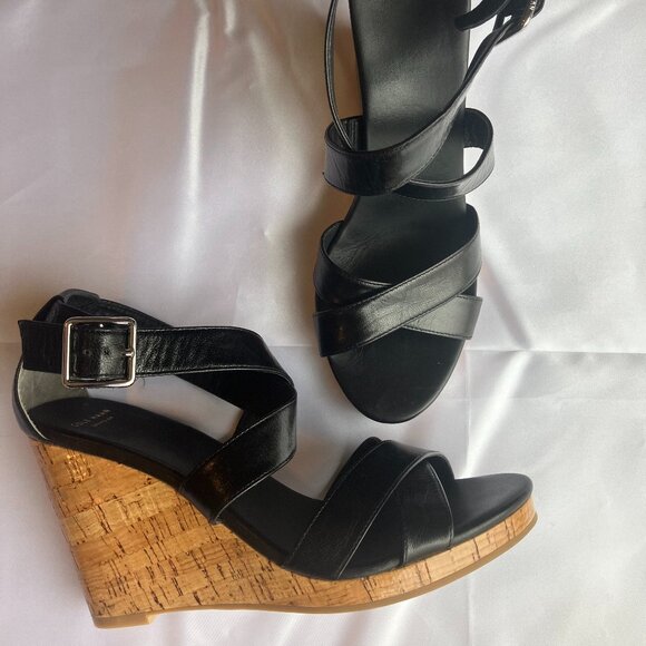 Cole Haan Black Wedges - 7.5 B - Picture 1 of 9